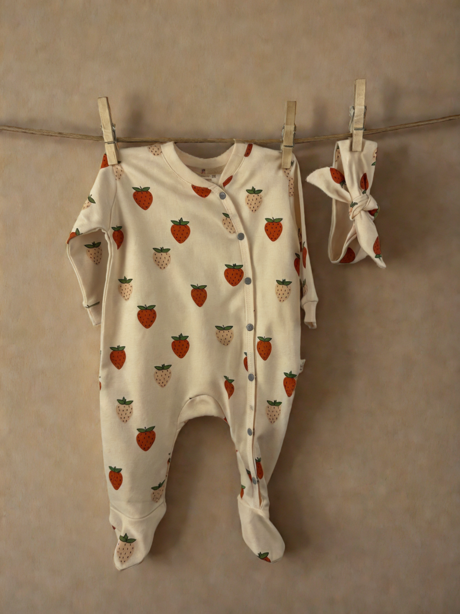 Ромпър и лента Strawberry